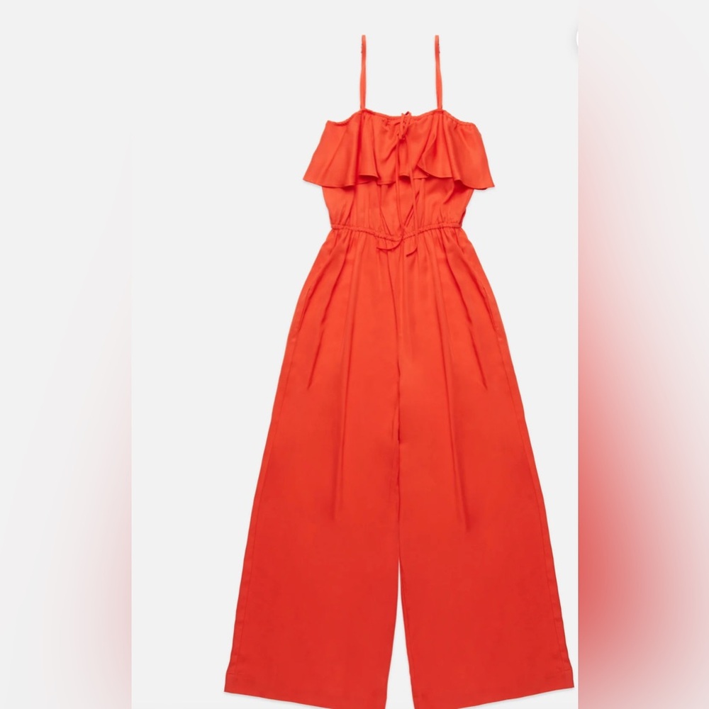 Deluc Red Ruffle Jumpsuit - Picture 7 of 8